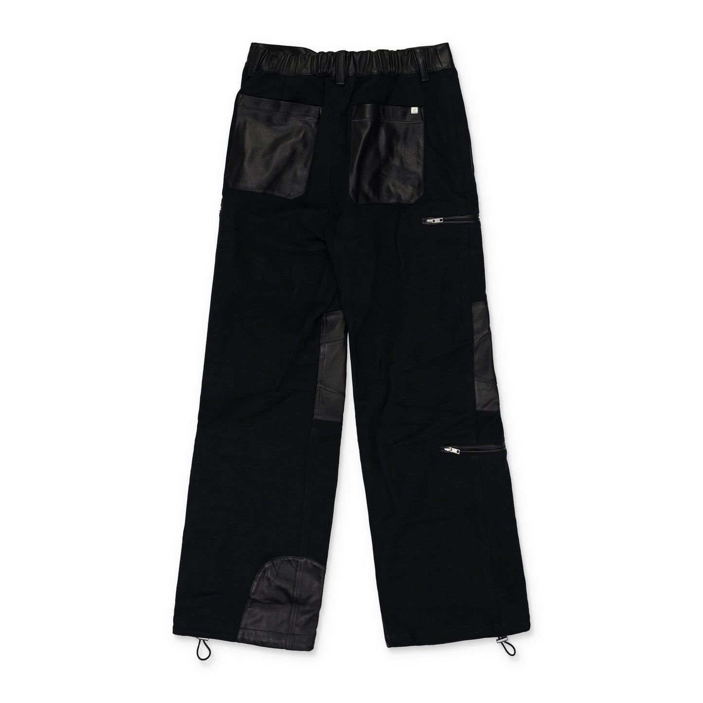 Black Leather Cargo Pants
