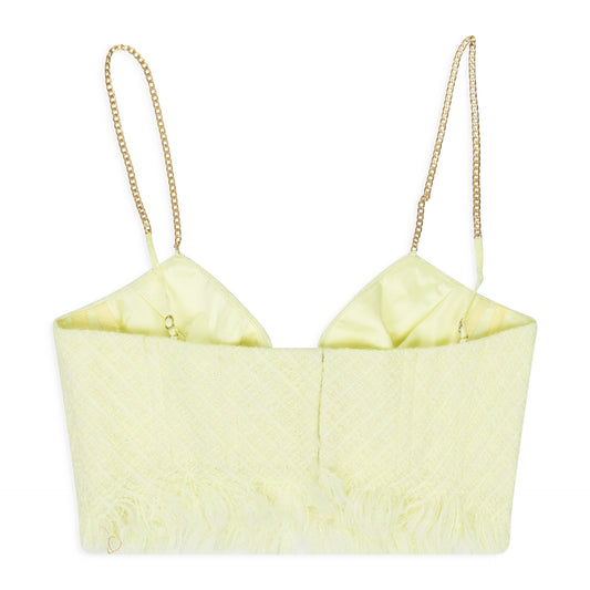 GREEN/NEON WITH CHAIN STRAPS BRA