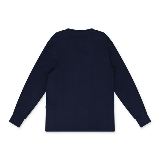 Blue Tonal Logo Long-Sleeve Tee