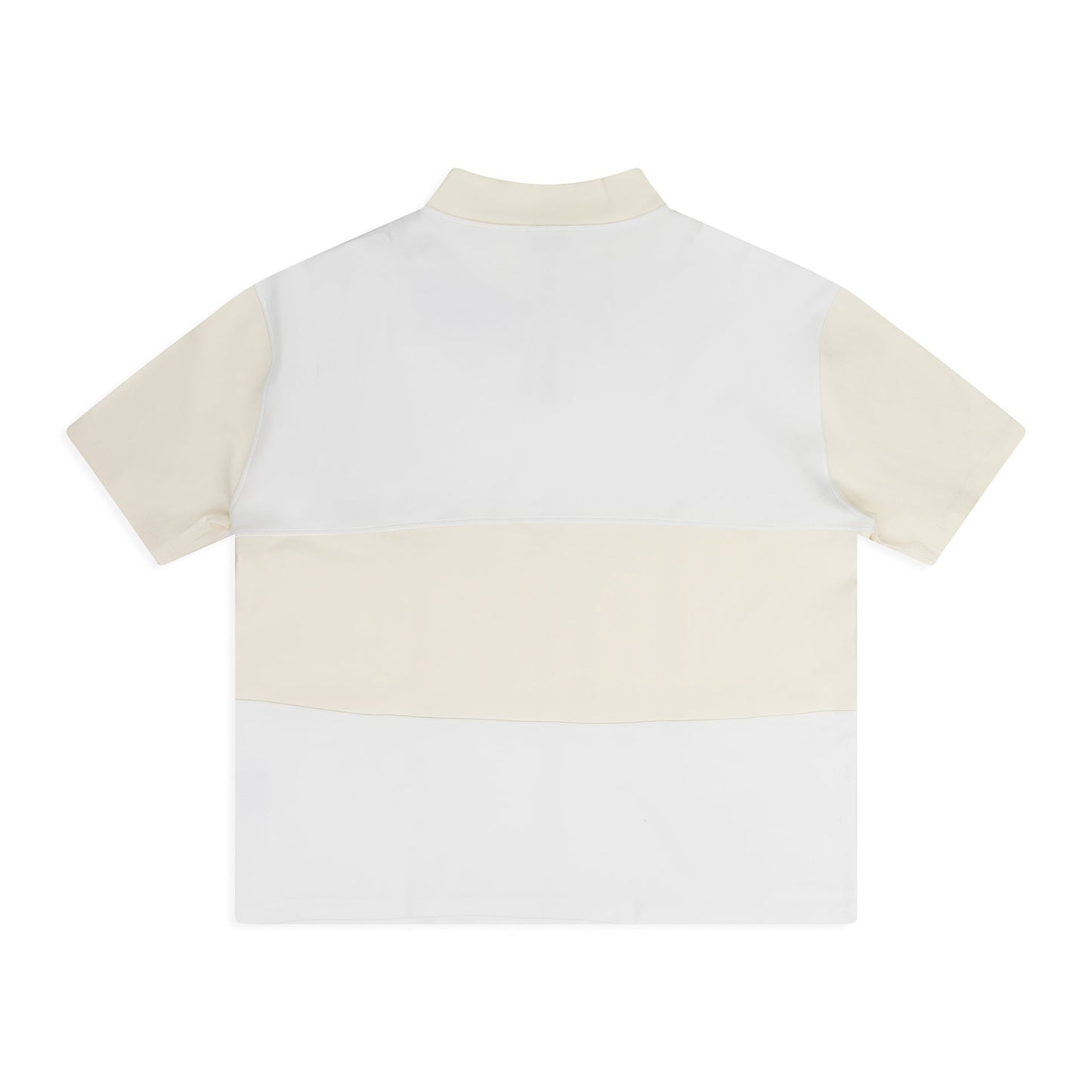 White Panelled Henley T-shirt