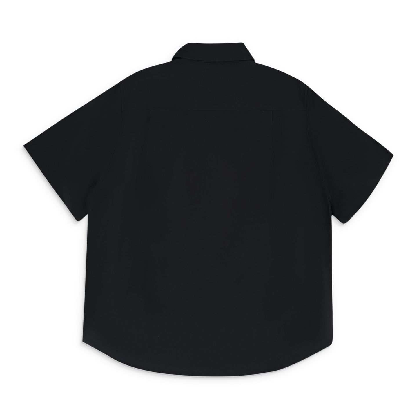 Black Linen Button-Up Shirt