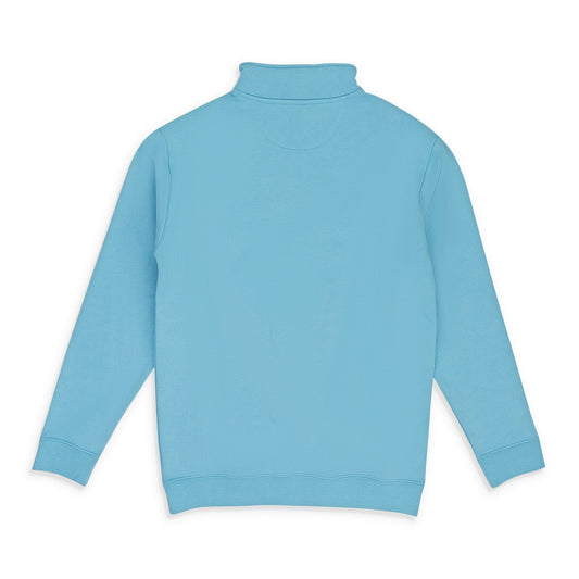 BABY BLUE QUARTER ZIP SWEATER