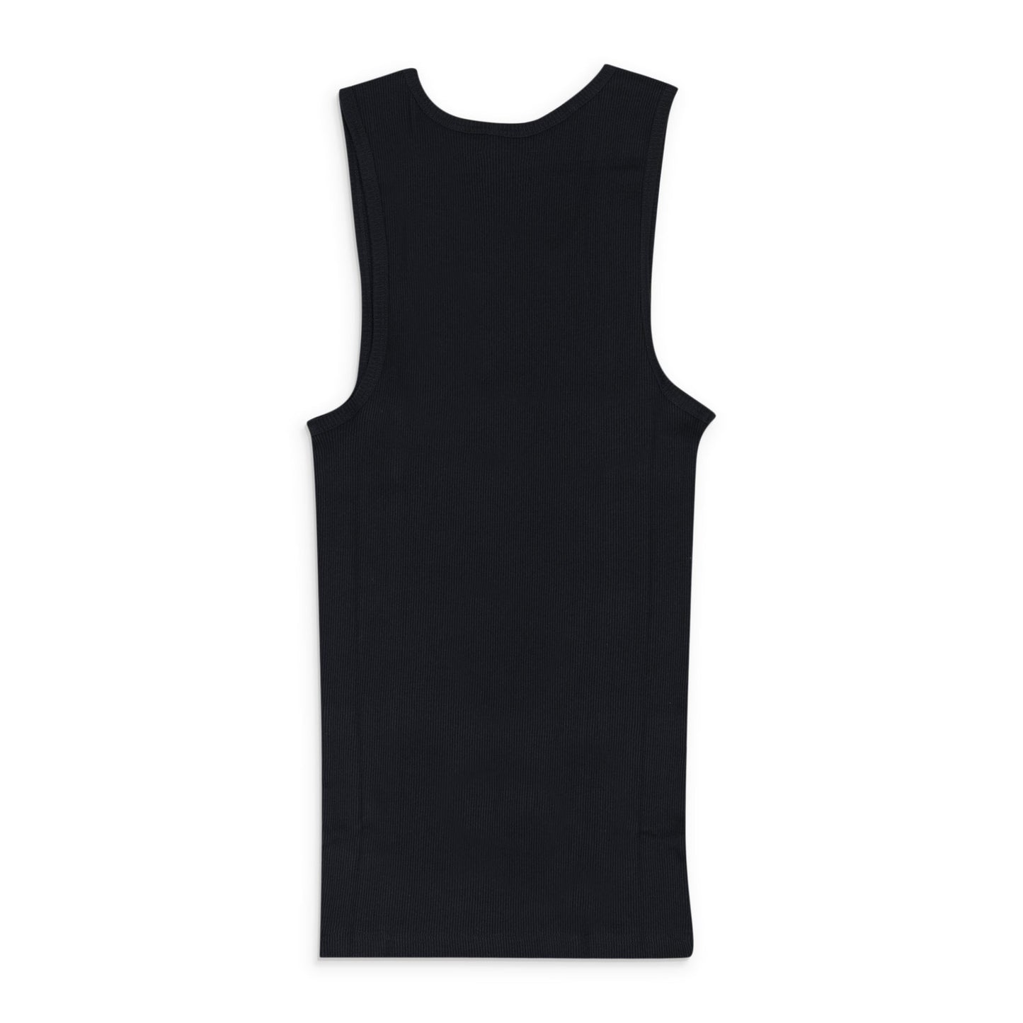 Black Embroidered Logo Tank Top