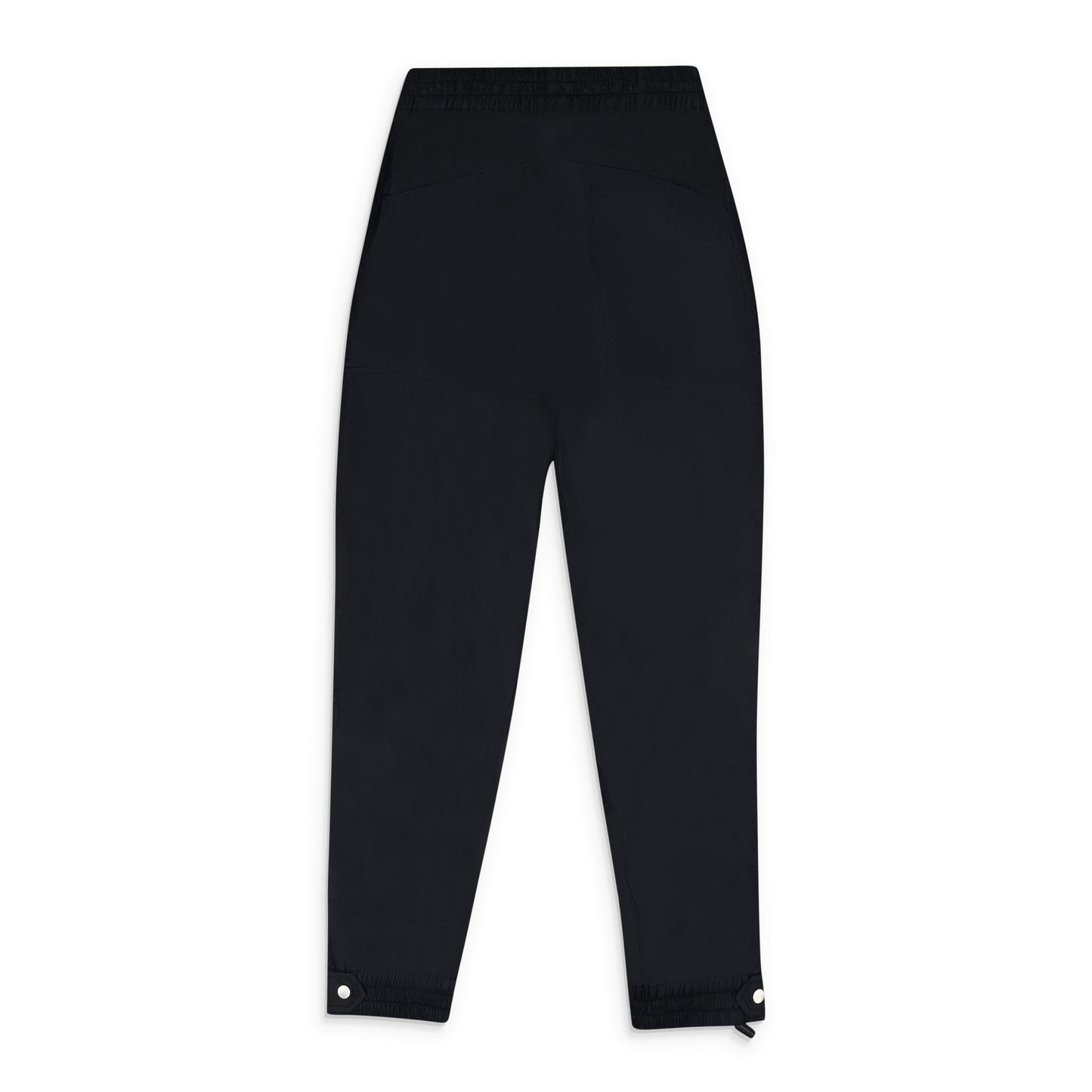 Black Reversed Nylon Track Pants