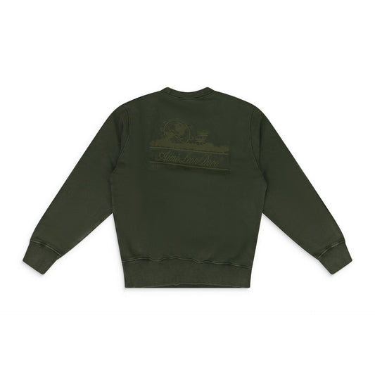 Green Tonal Unisphere Crewneck Sweatshirt