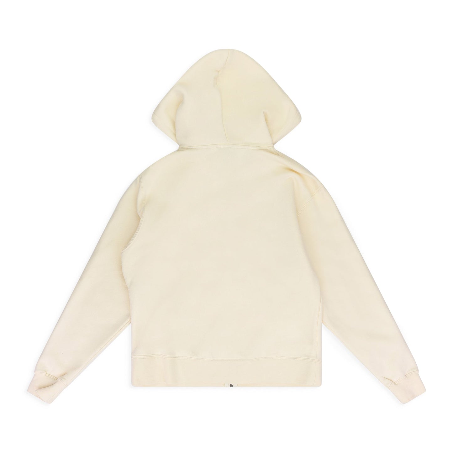 Cream Basic Zip Hoodie