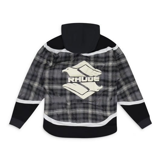 Grey Hockey Zip-UP Hoodie