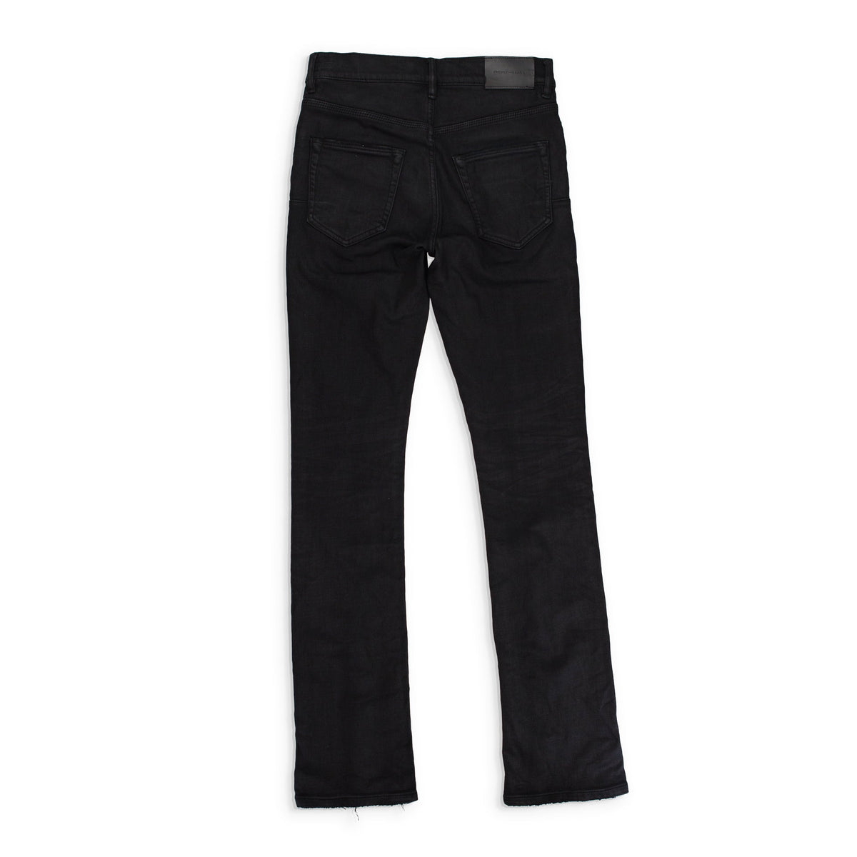 Black P004 Resin Flared Jeans