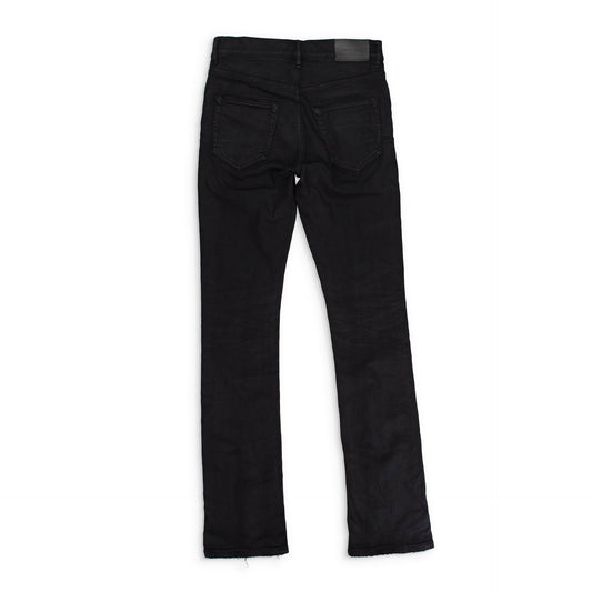 Black P004 Resin Flared Jeans