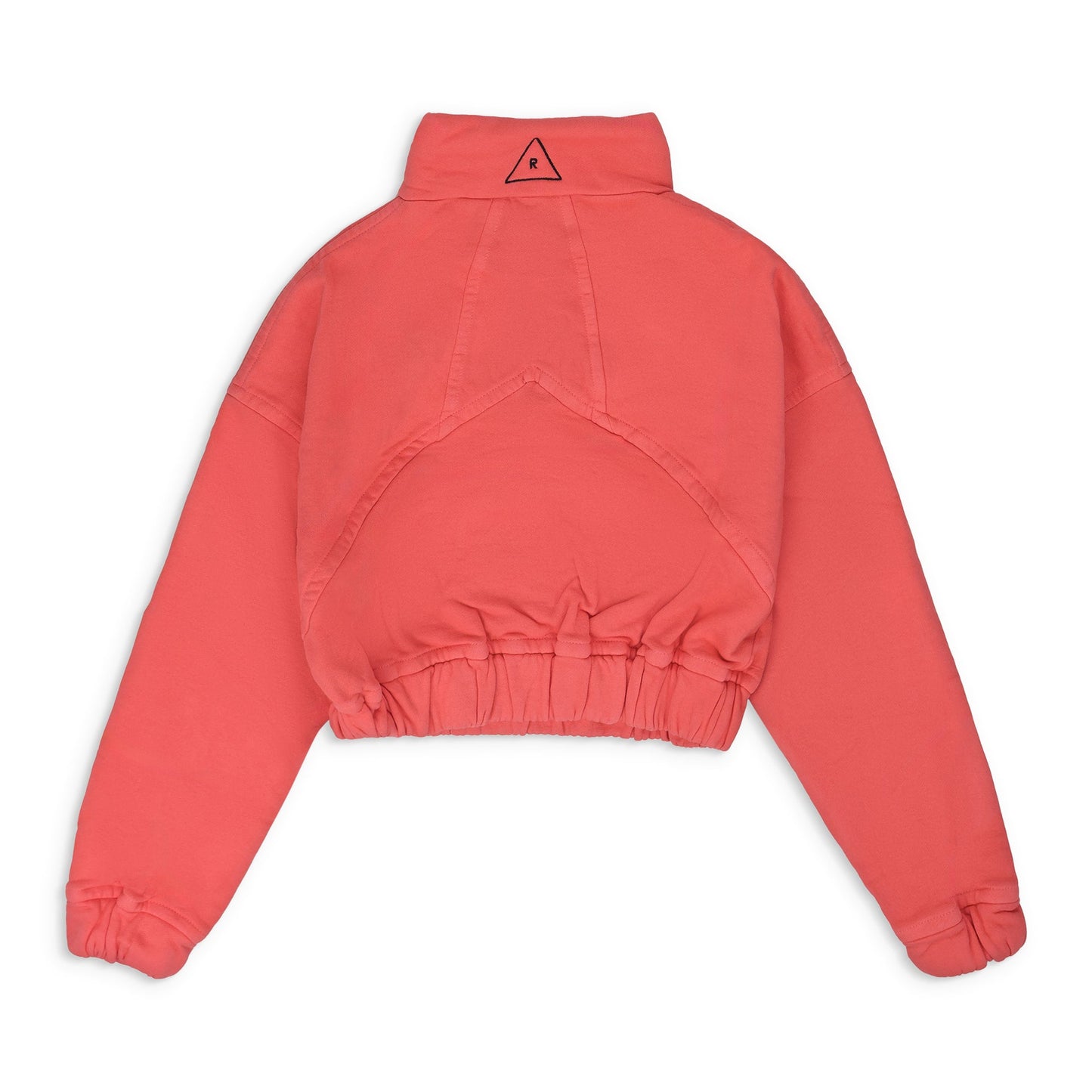 Pink Logo Cropped Quarter Zip Sweater