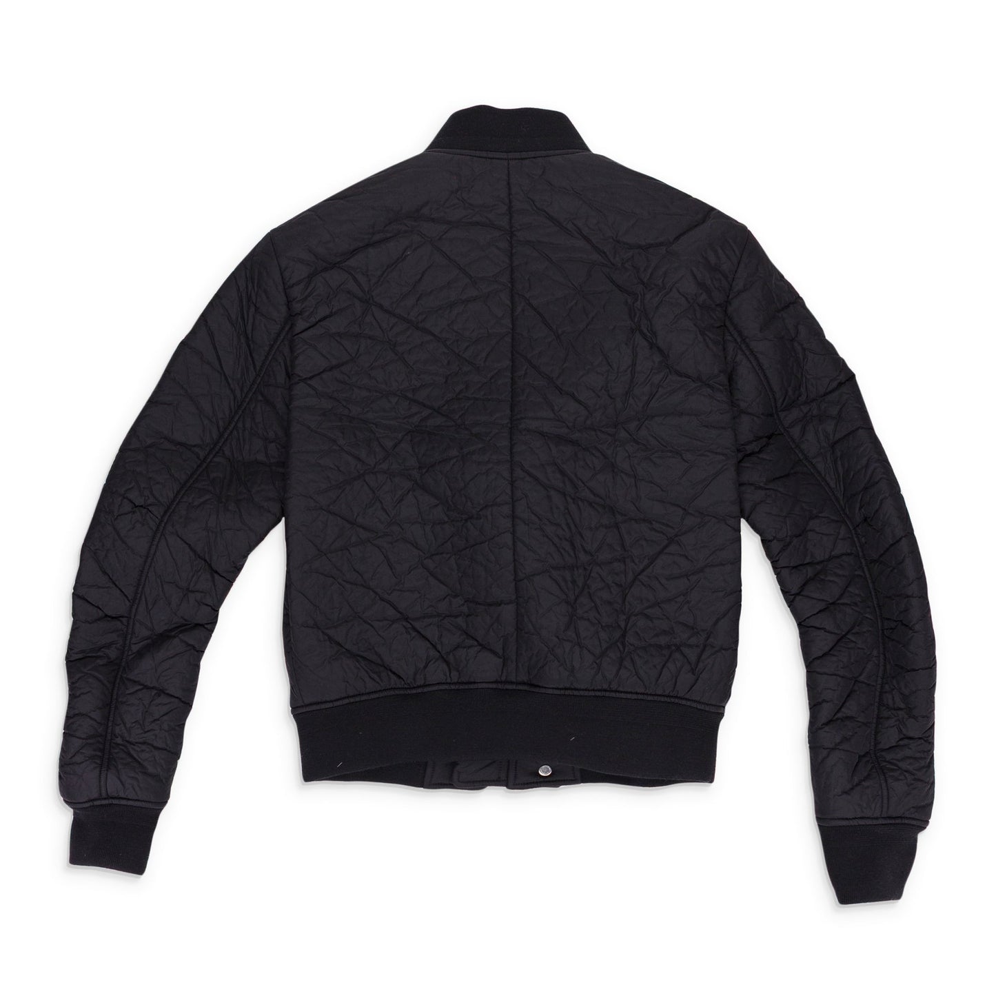 Black Tonal Crinkle Bomber