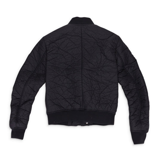 Black Tonal Crinkle Bomber