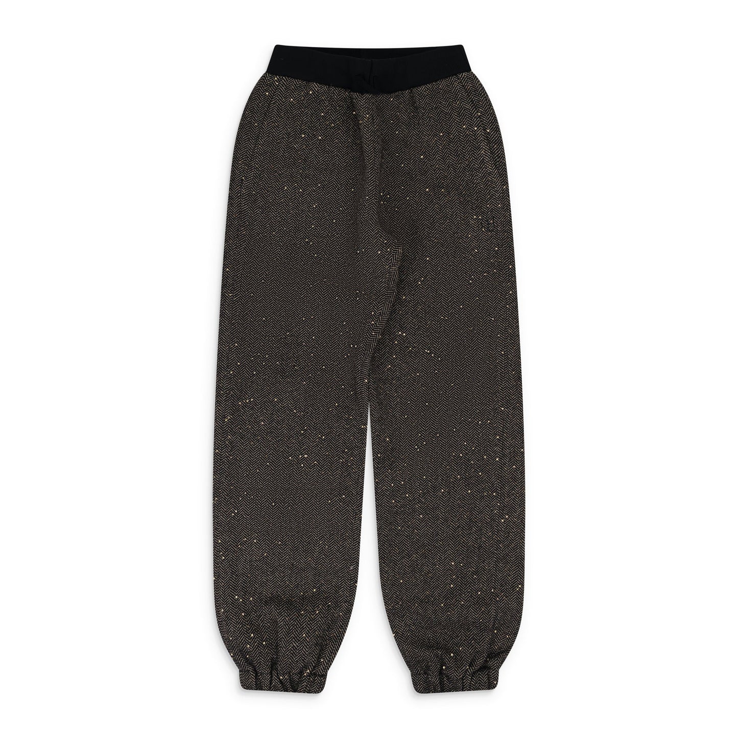 Black Sand Herringbong Sequins Sweatpants
