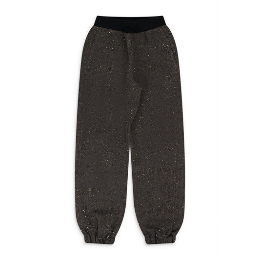 Black Sand Herringbong Sequins Sweatpants