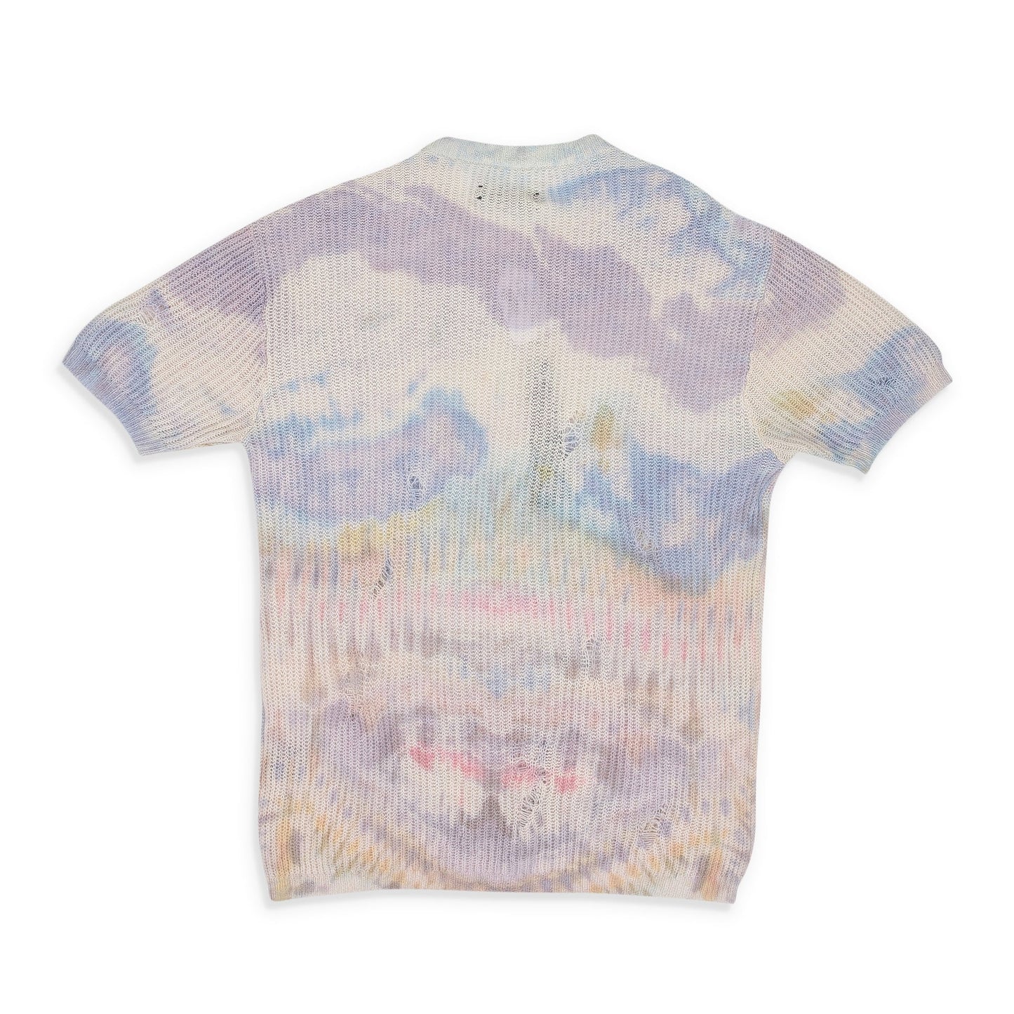 Purple Tie Dye Knit Short Sleeve Shirt