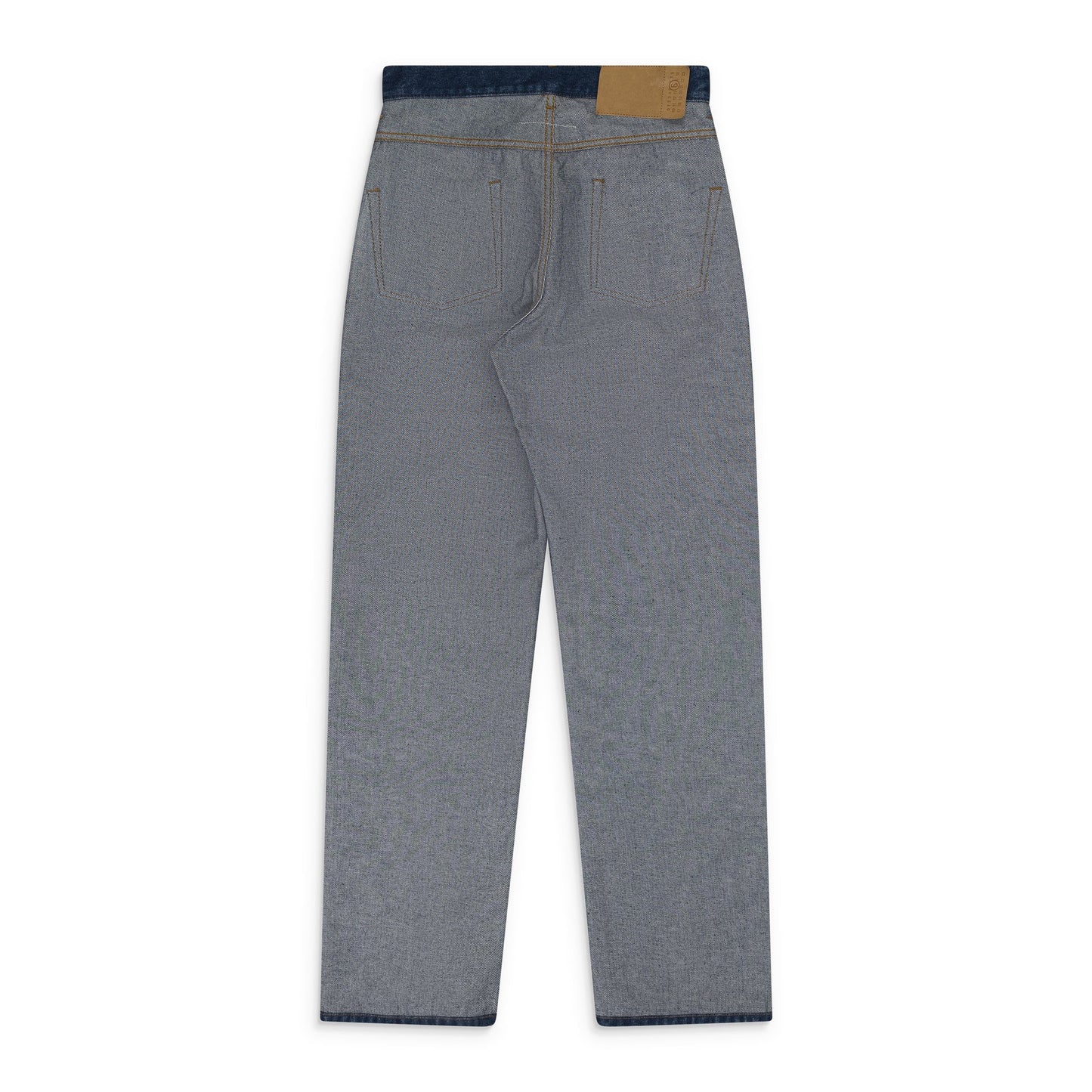 Blue Split Reversed Denim Trousers