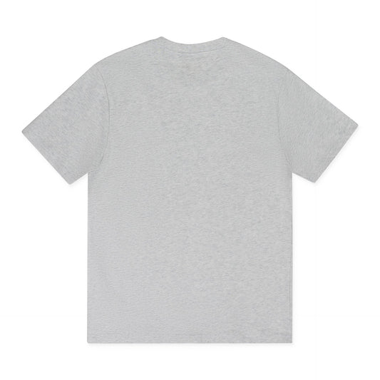Grey SS Stacked Logo Tee