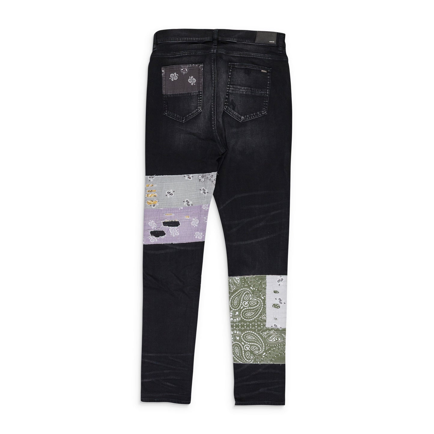 Black Bandana Art Patch Skiny Jeans