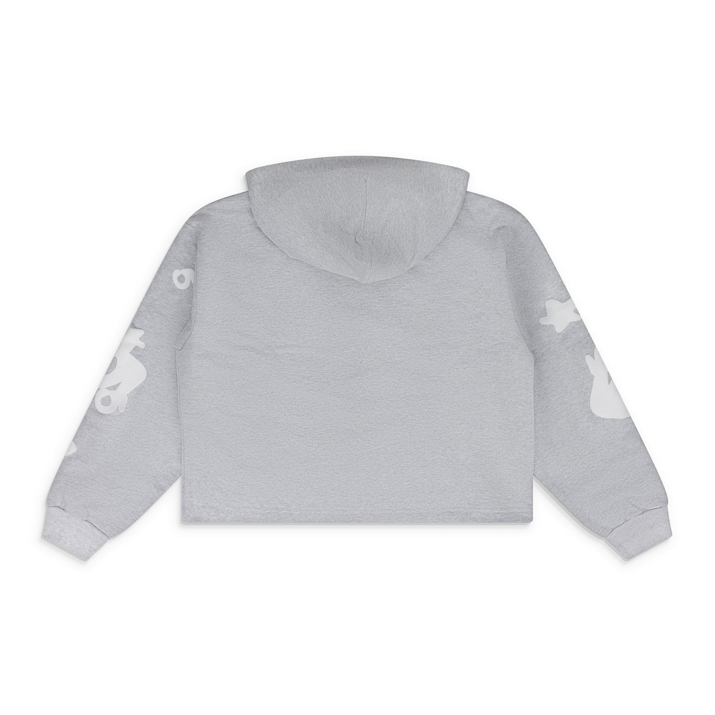 Grey Womens Beluga Grey Crop Hoodie