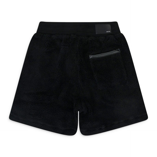 Black Polar Fleece Shorts