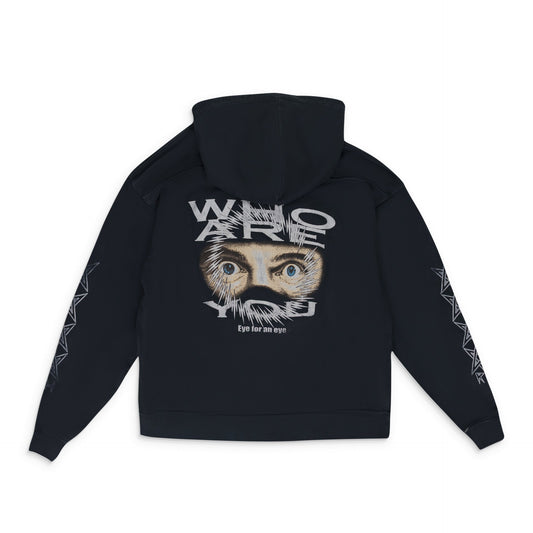 Black Who Are You Hoodie