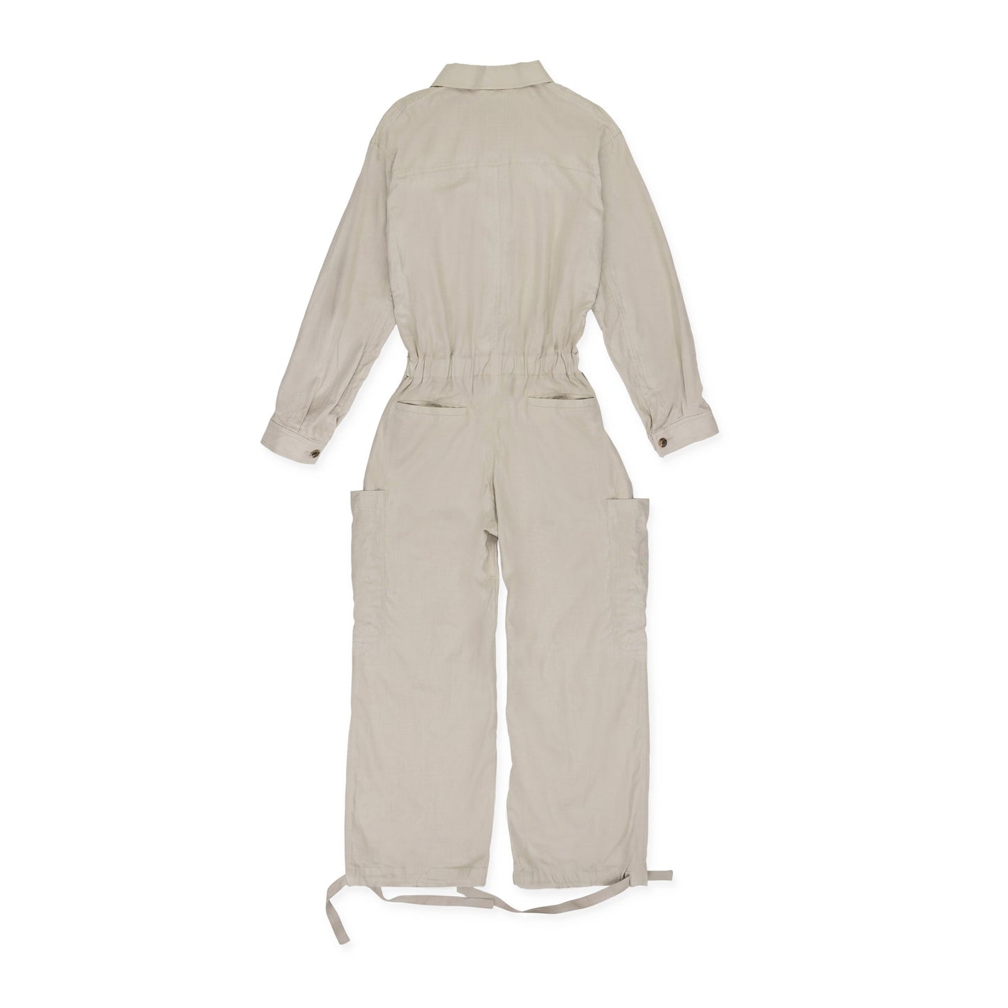 Beige Linen Jumpsuit Beige