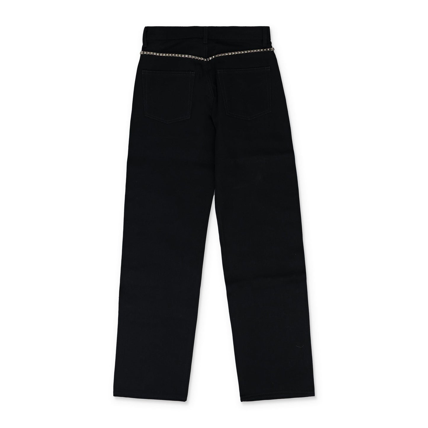 Black Selvedge Baggy Jean.(Studs)