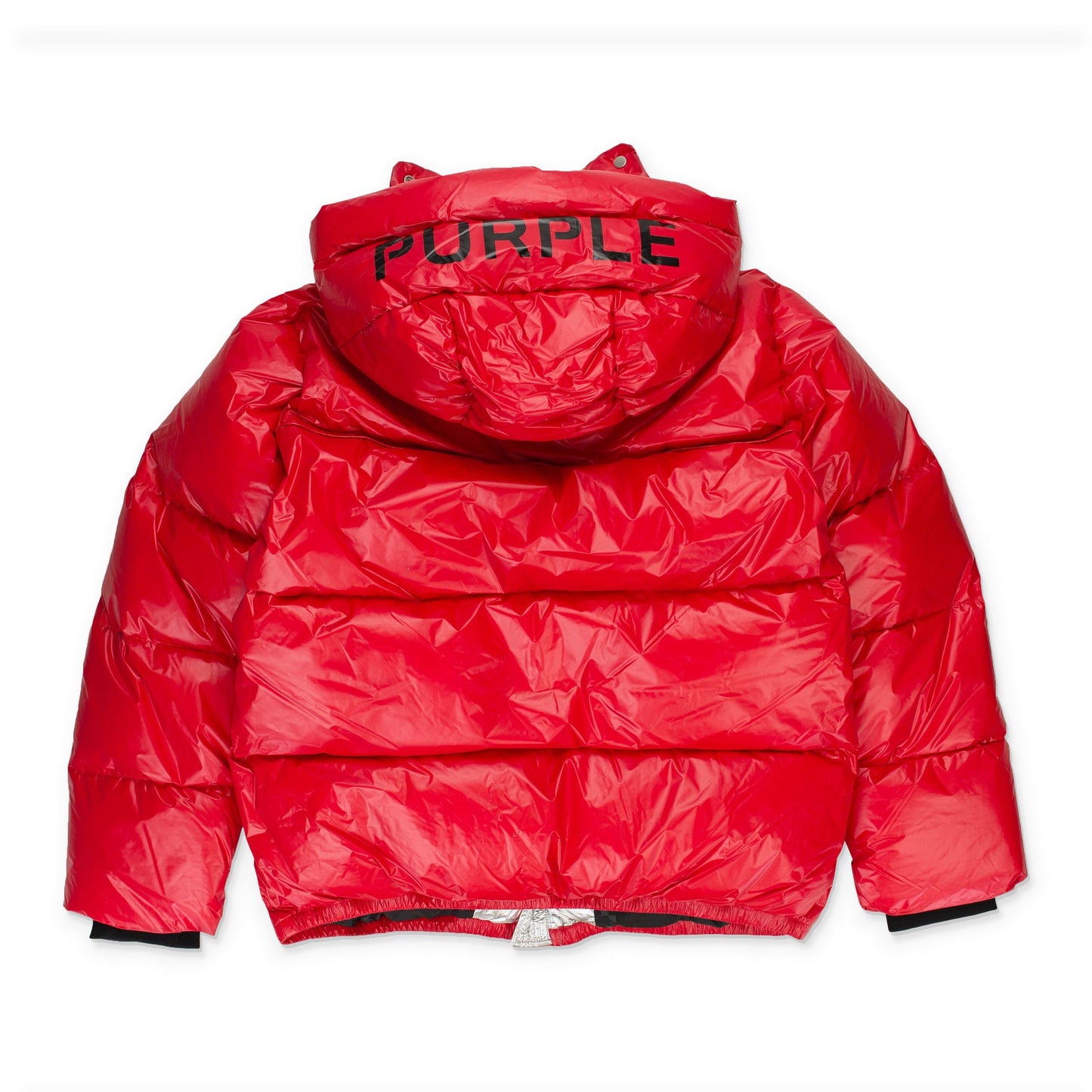 Red Nylon Puffer Jacket