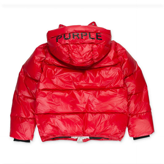 Red Nylon Puffer Jacket