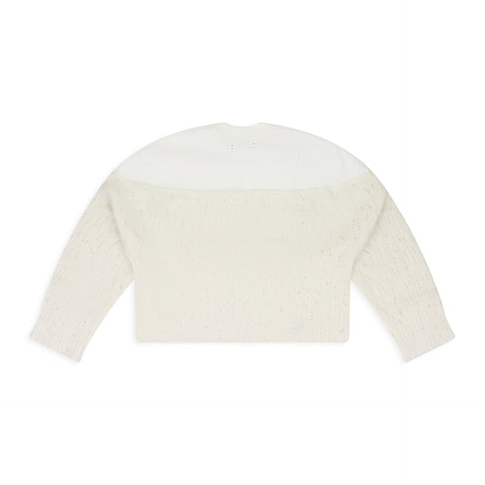 Cream Drop Needle Crewneck
