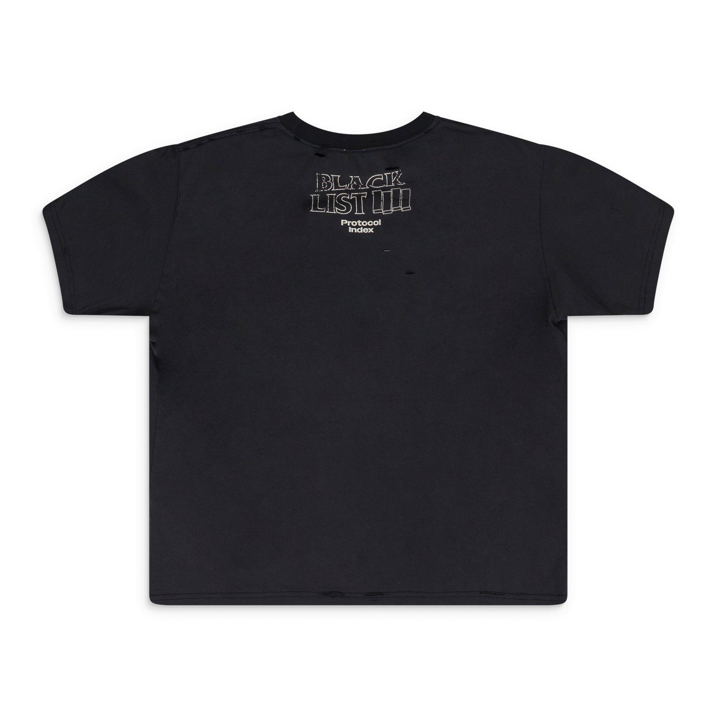 Black BlackList Distressed T Shirt