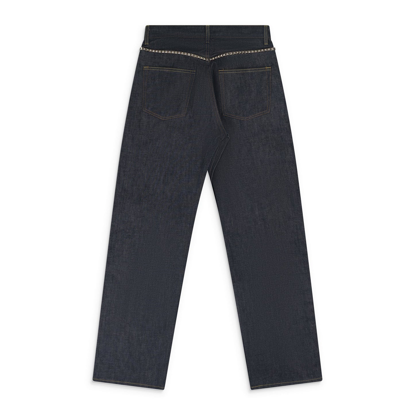 Blue Selvedge Baggy Jean.(Studs) Blue