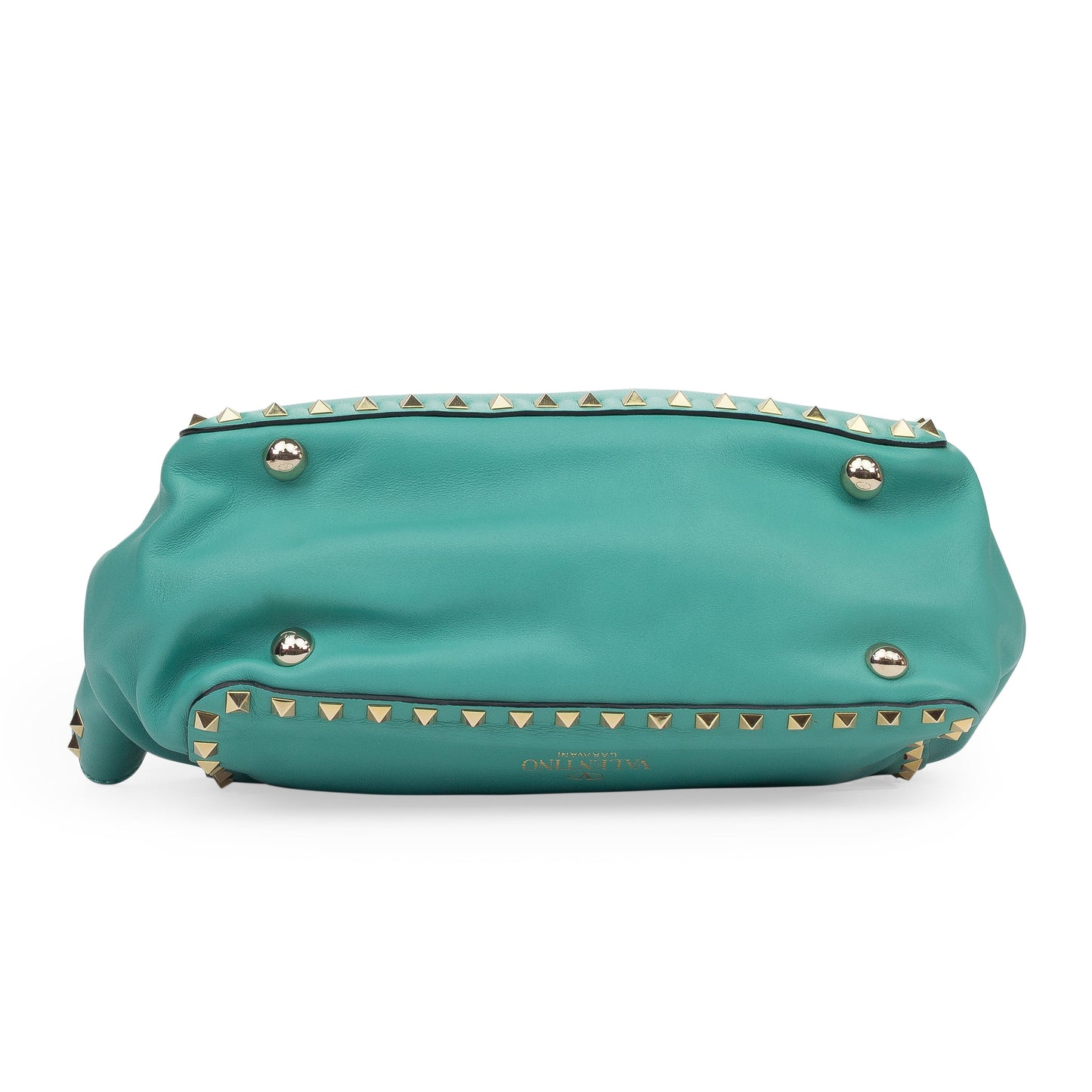 BLUE SMALL ROCKSTUD TRAPEZE SHOULDER BAG