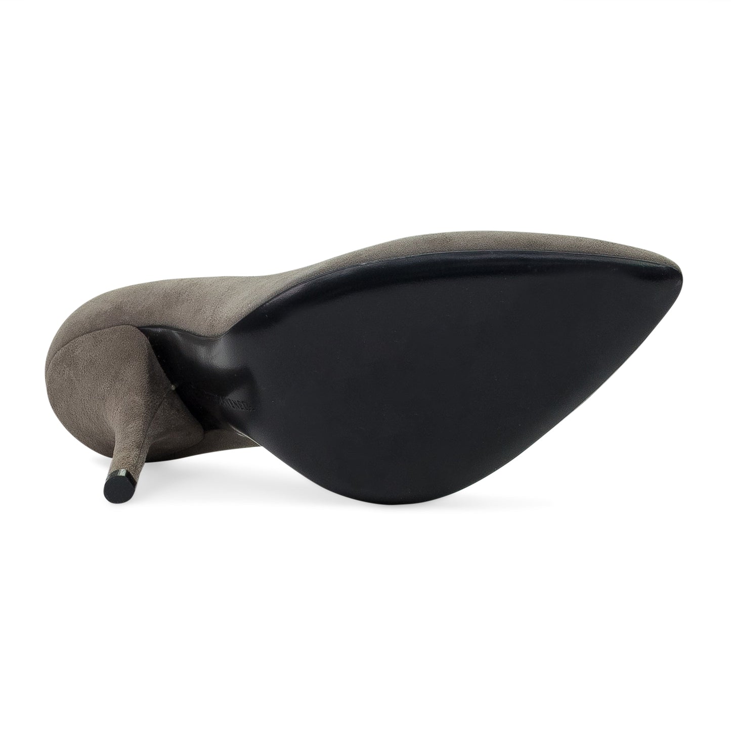 GRAY LUXE KID SUEDE HEELS