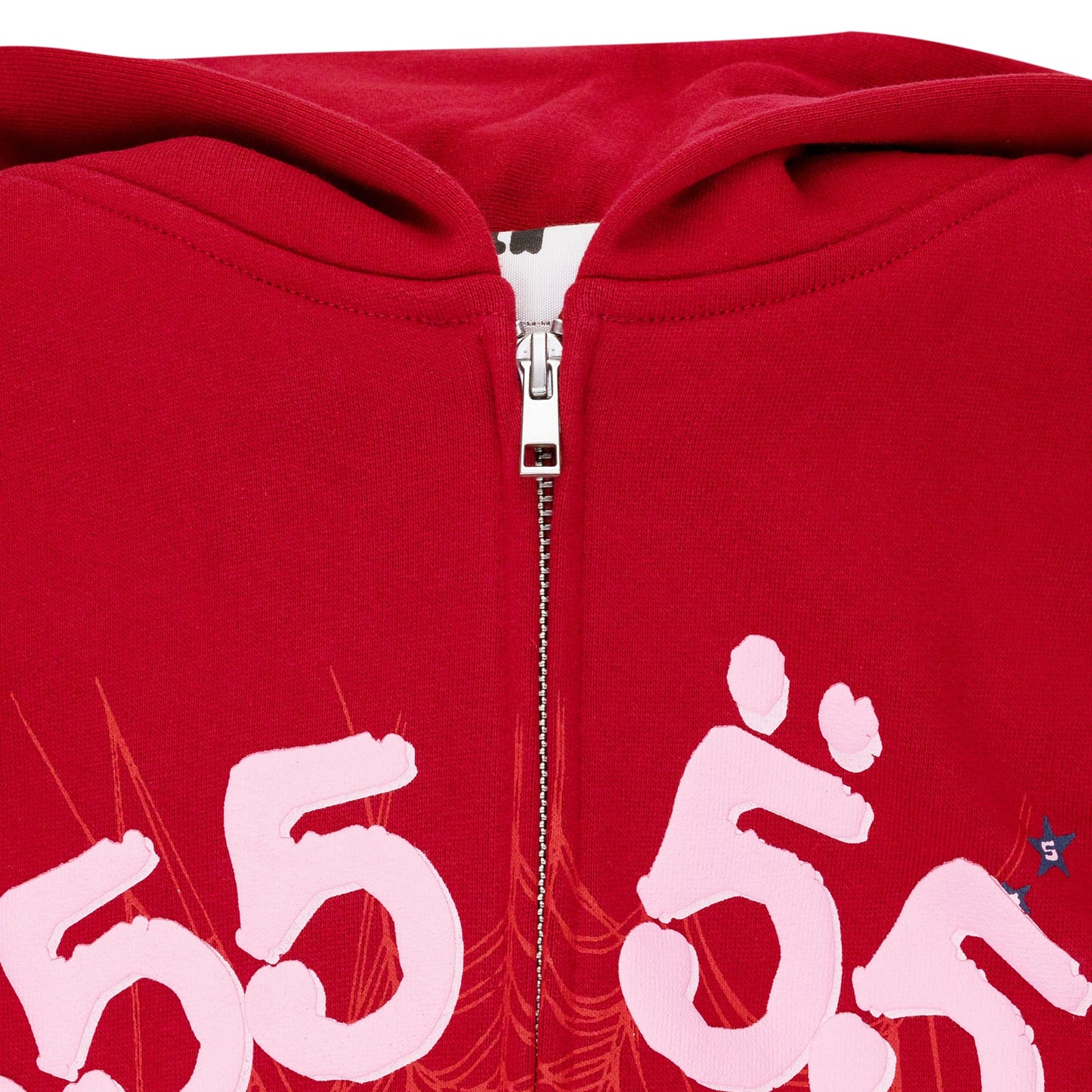Red Angel Number Zip Hoodie
