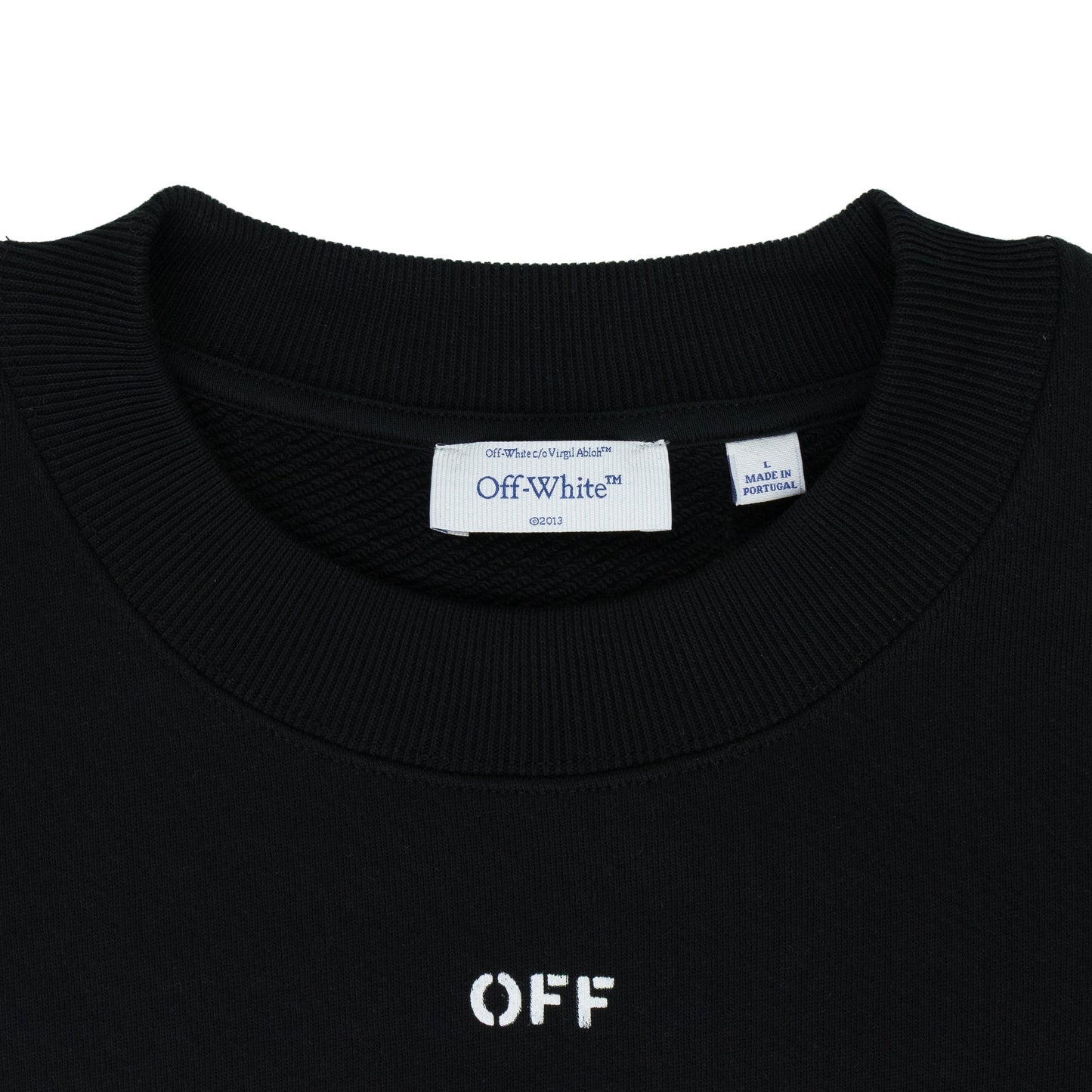 Black Cornely Diagonal Crewneck