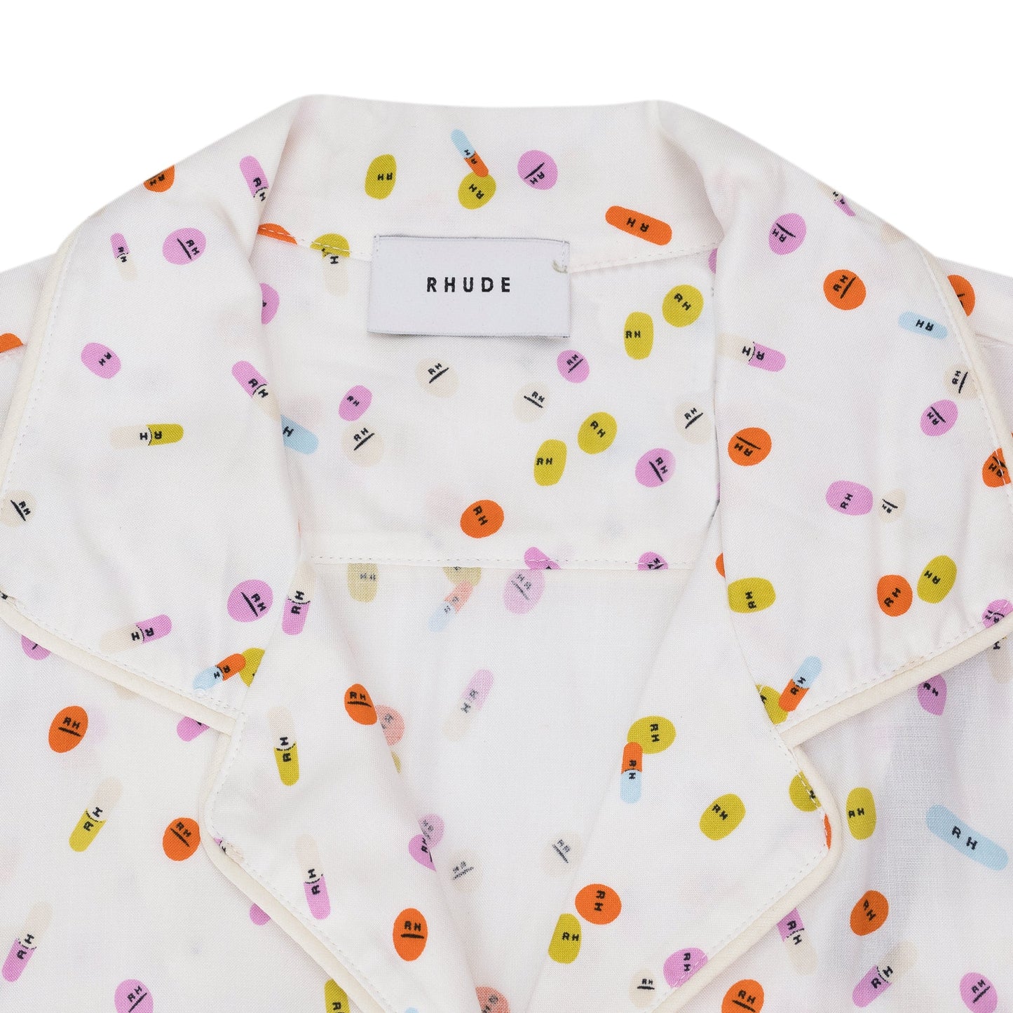 White Pill Collared Shirt