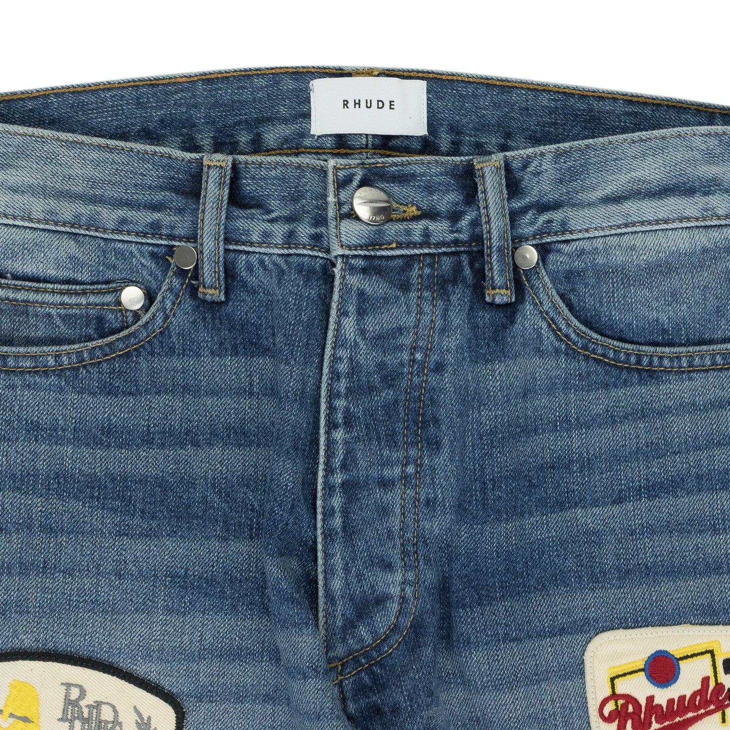 Indigo Patch Denim Pants