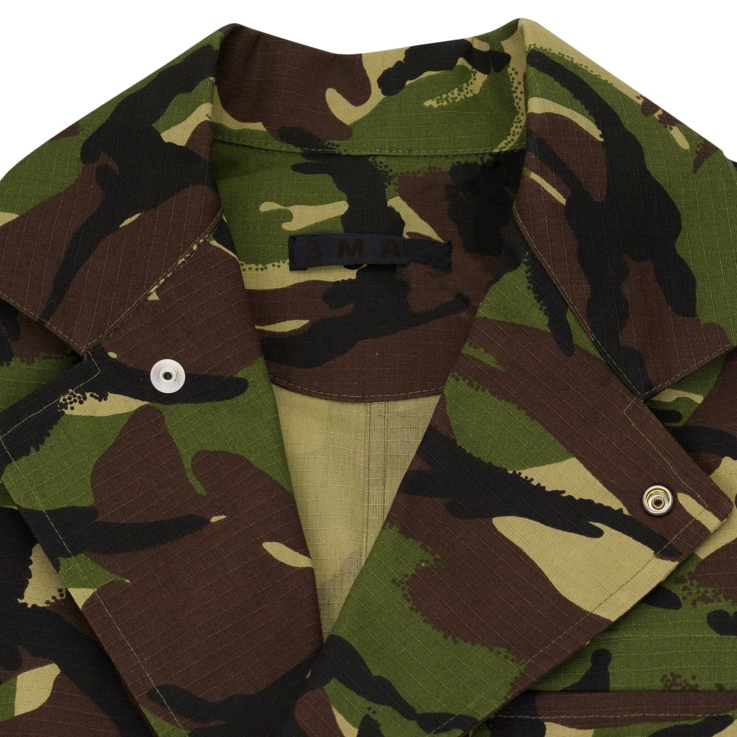 Green Pleat Smock Camo Cargo Jacket