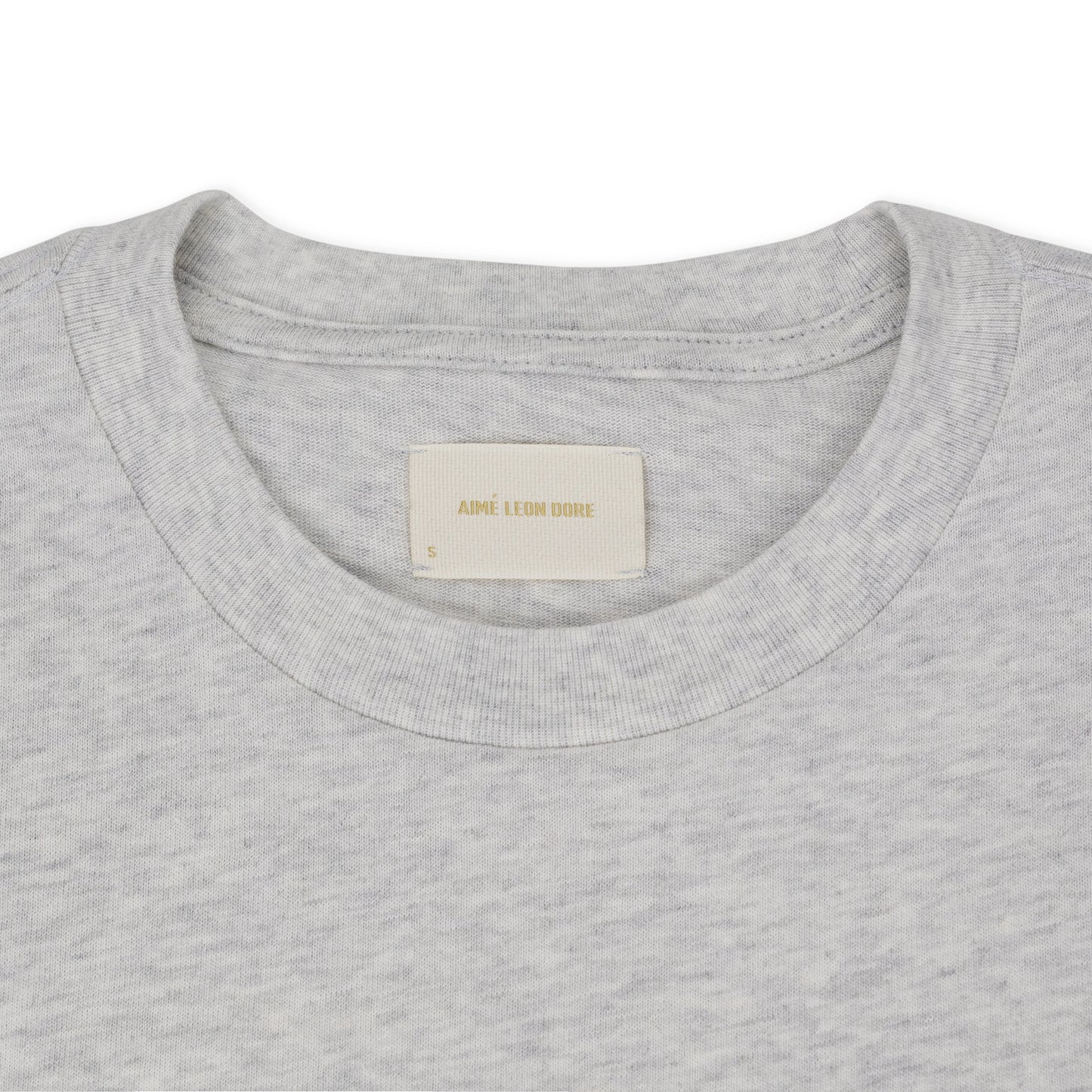 Grey SS Stacked Logo Tee