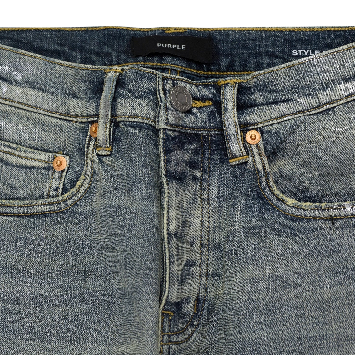 Indigo Metallic Silver P001 Jeans