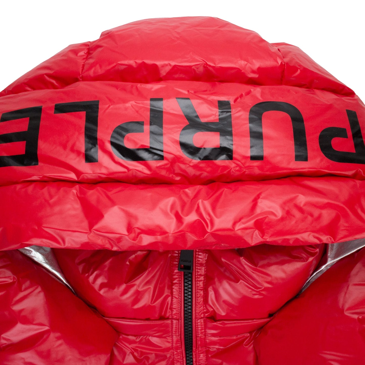 Red Nylon Puffer Vest