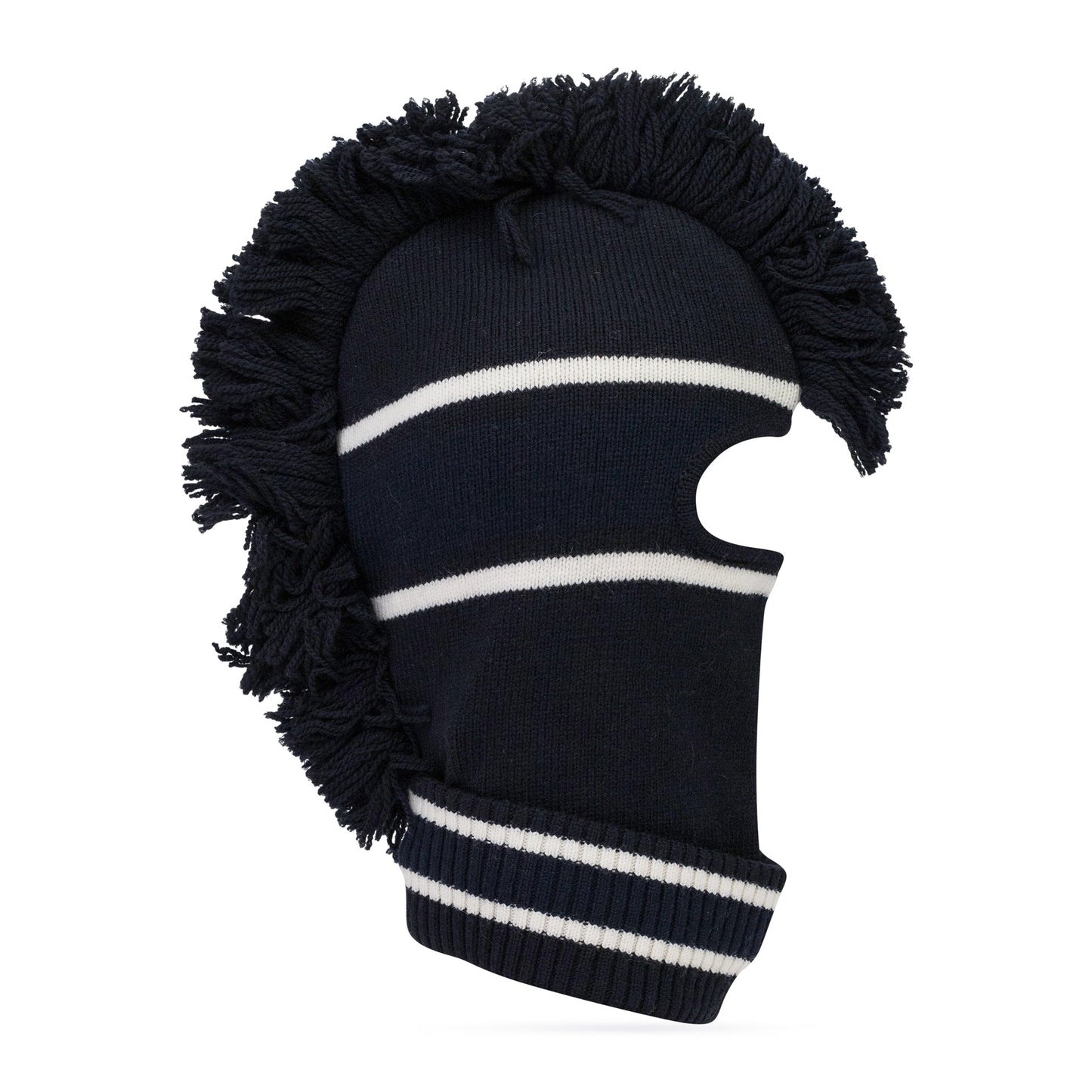 Blue Ambush Fringe Knit Balaclava