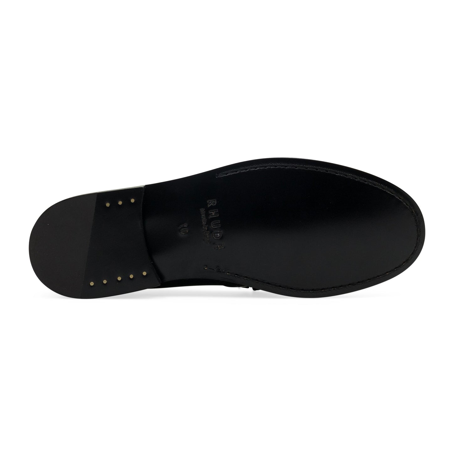 Black Gathered Slip On Loafers