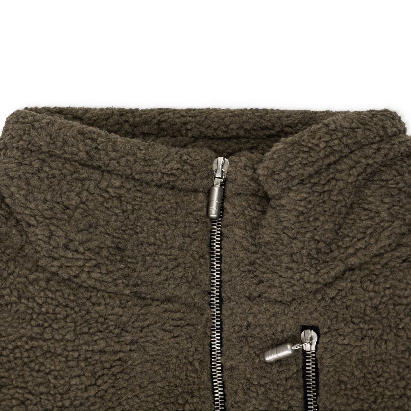 Brown Two Tone Sherpa Zip-UP
