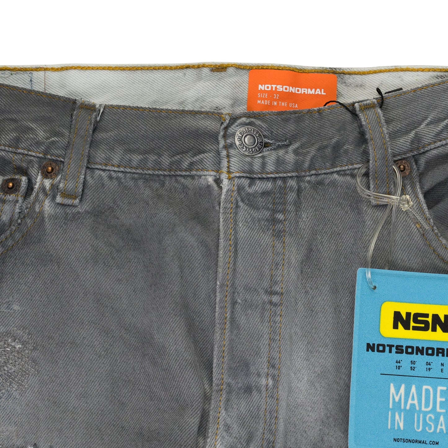 Gray Destroyed Denim Jeans Dark Gull