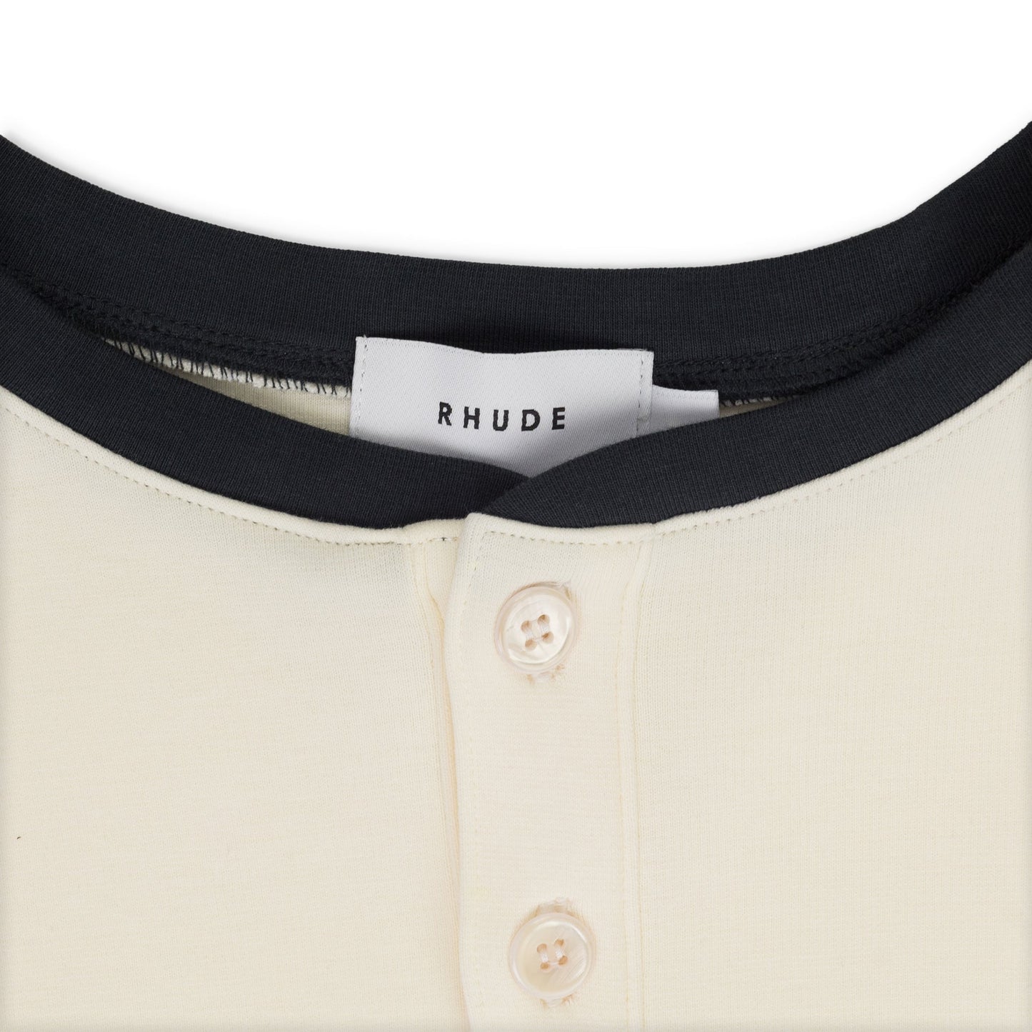 Natural Panel Henley T-Shirt