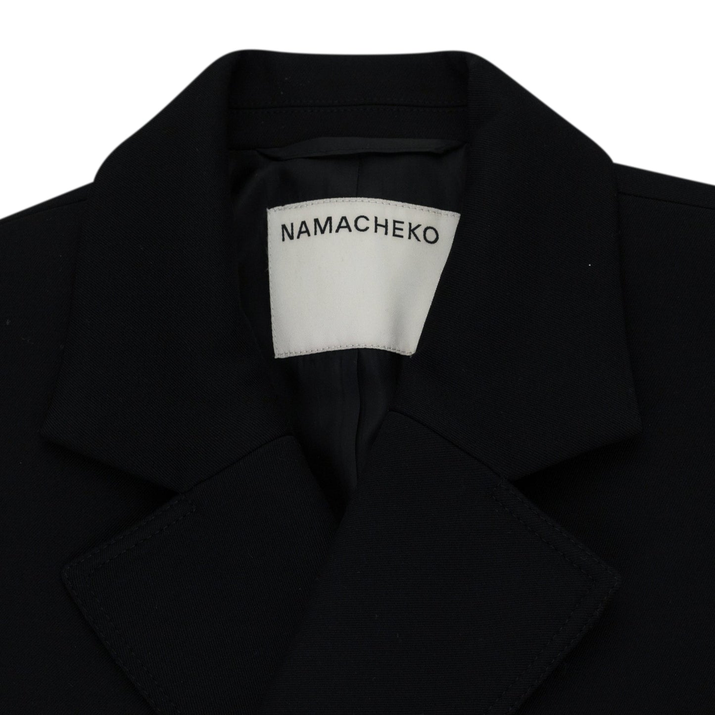 Black Kagul Single Breasted Coat Black