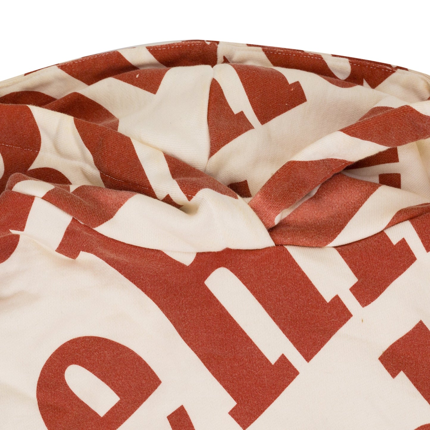 Cream / Red All Over Hoodie