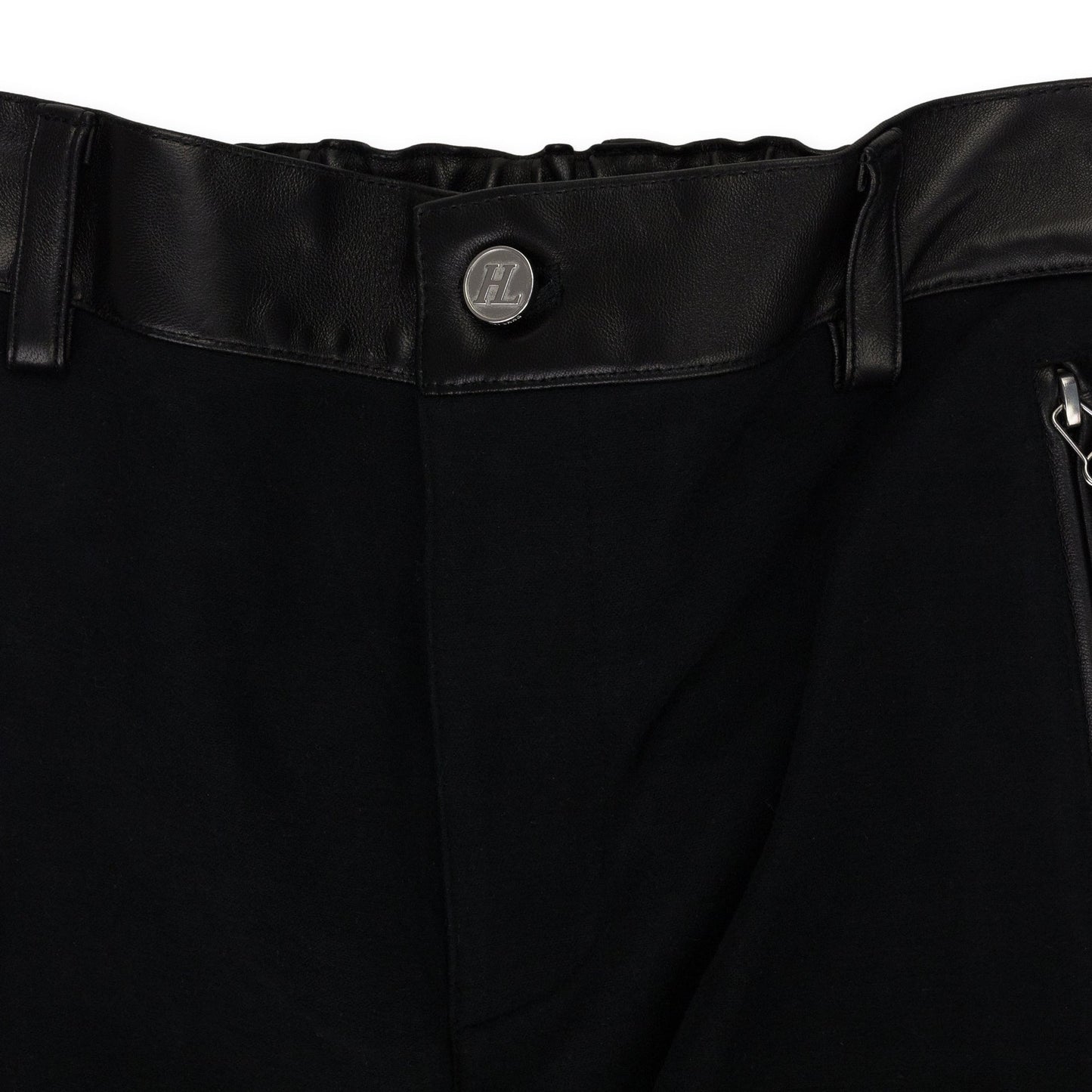 Black Leather Cargo Pants
